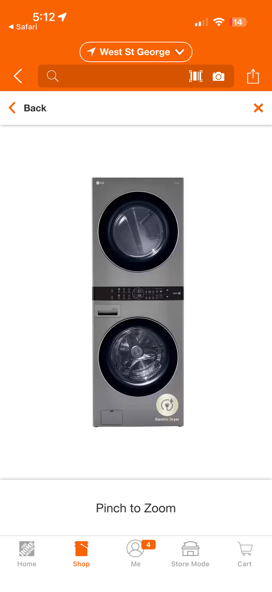 LG Wash Tower new in box WKEX200HBA