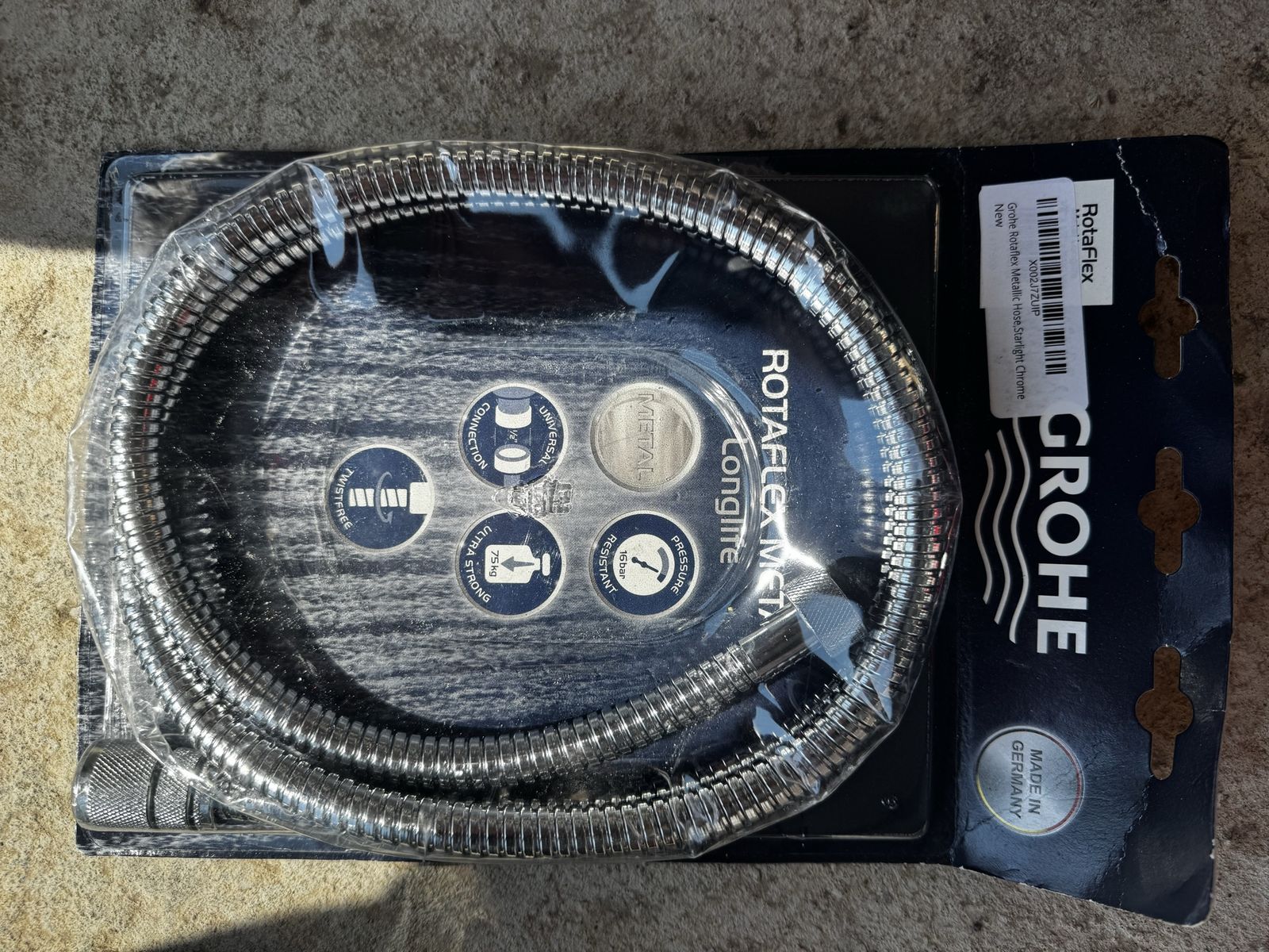 GROHE RotaFlex LongLife Metallic Shower Hose - StarLight Chrome