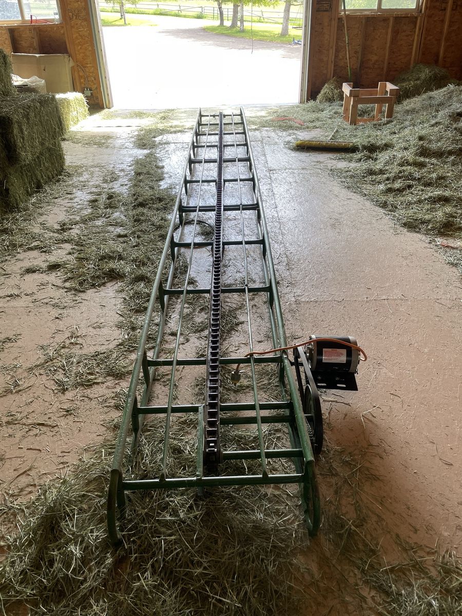 Used 20 ft Hay Elevator with Electric Motor - Farm & Agricultural Equipment