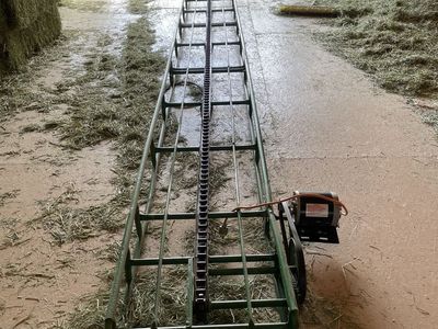 Used 20 ft Hay Elevator with Electric Motor - Farm & Agricultural Equipment
