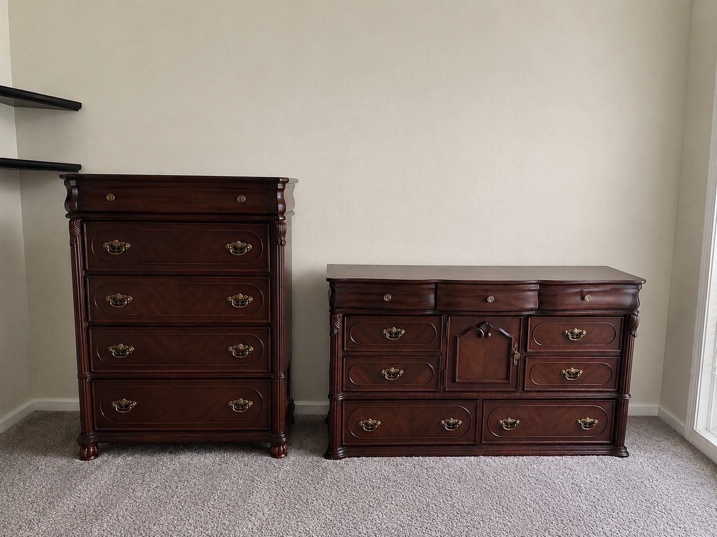 Heavy Duty Dresser, Chest of Drawers, 2 Nightstands.