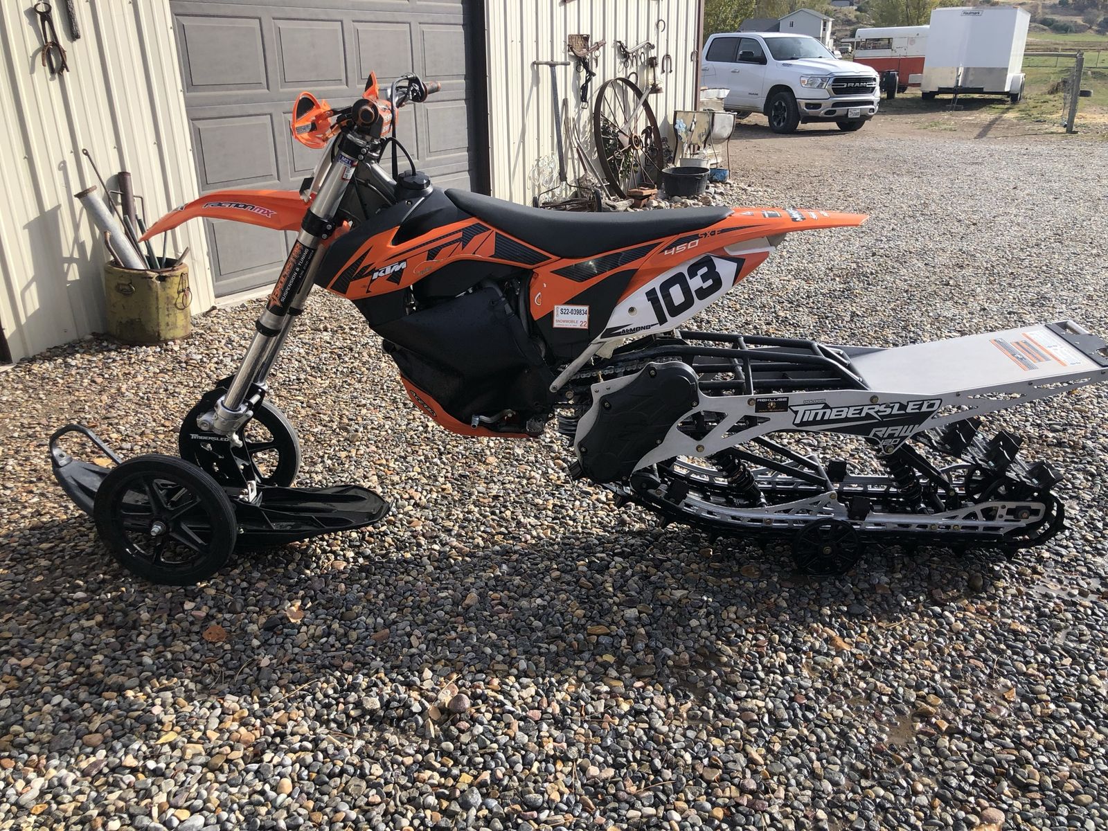 2013 Ktm 450 snow bike