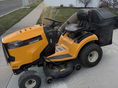 Cub Cadet Riding Lawnmower with Double Bagger