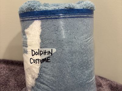 Dolphin Costume - Plush Blue & White One-Piece
