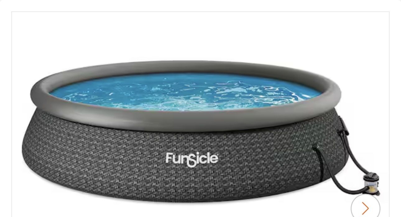 Funsicle 15ft diameter by 3’ hight,  Inflatable Above Ground Pool with Filter Pump