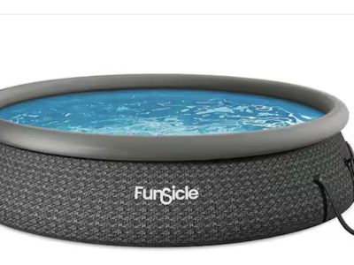 Funsicle 15ft diameter by 3’ hight, Inflatable Above Ground Pool with Filter Pump