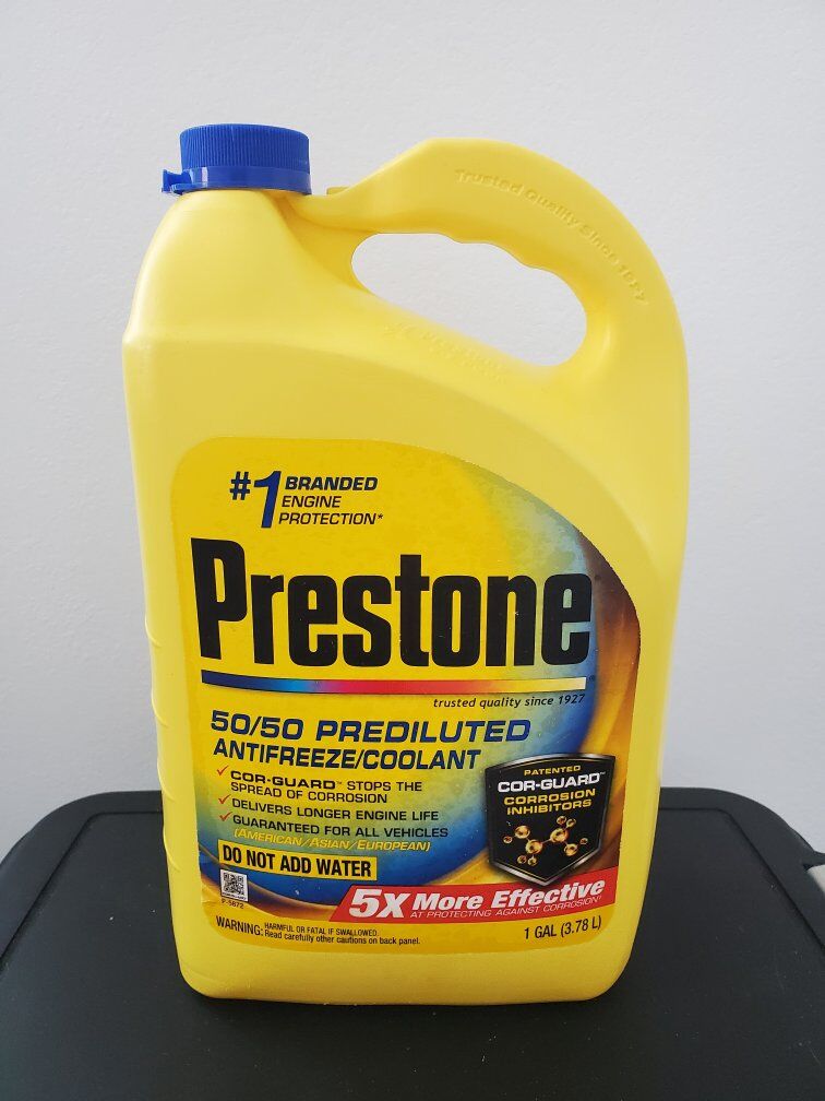 Prestone 50/50 Antifreeze Coolant - Almost Full