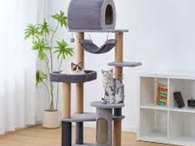 Catry Cascade CT250077 Cat Tree, With 5 Levels and Condo, Gray 1752189 #104364