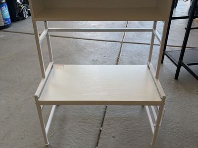 White Metal Frame Storage - Versatile & Space-Saving