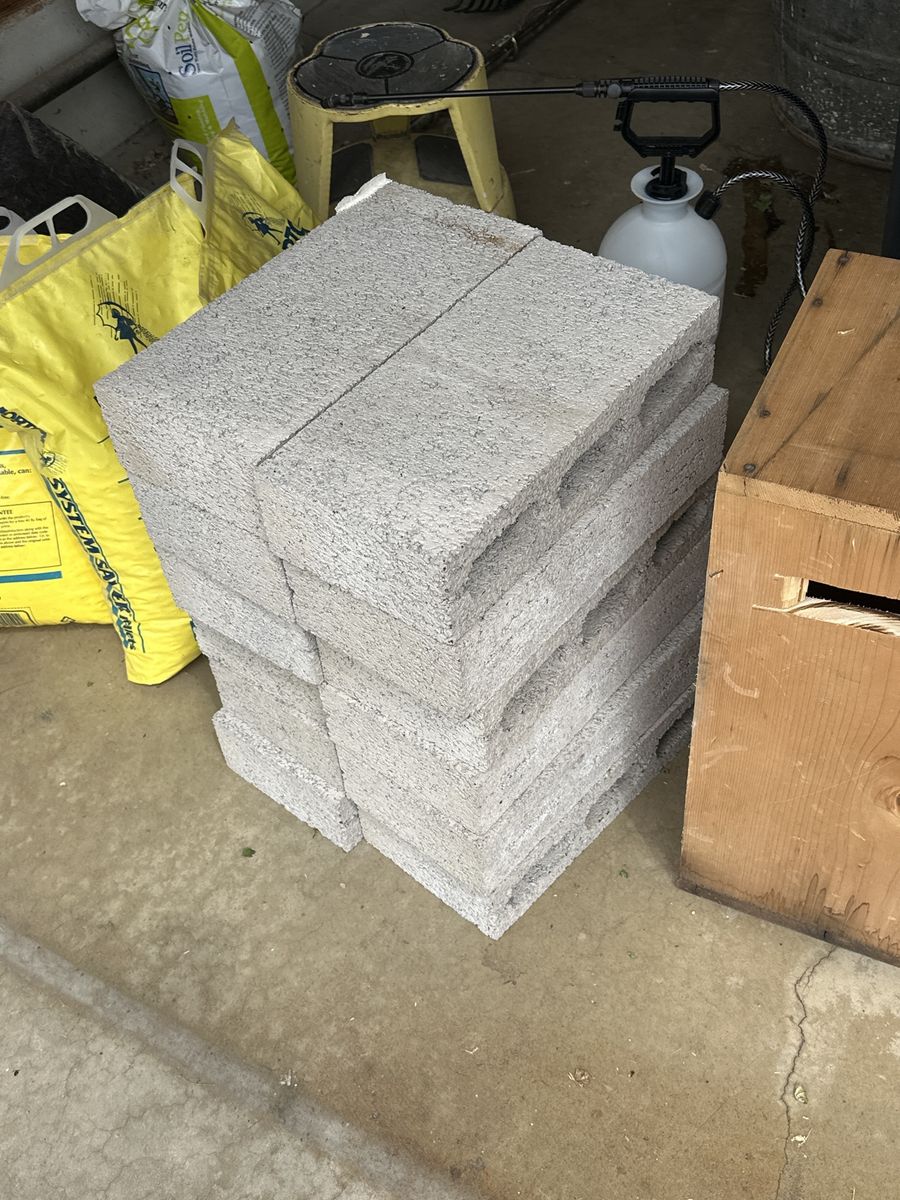 12 Concrete Edging Blocks - New 16" x 8" Pavers for Garden & Landscape Borders