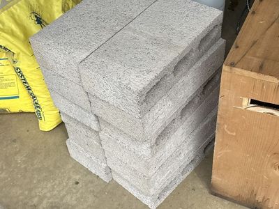 12 Concrete Edging Blocks - New 16" x 8" Pavers for Garden & Landscape Borders