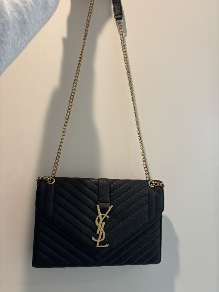 YSL Womens Black Name Brand Luxury Purse