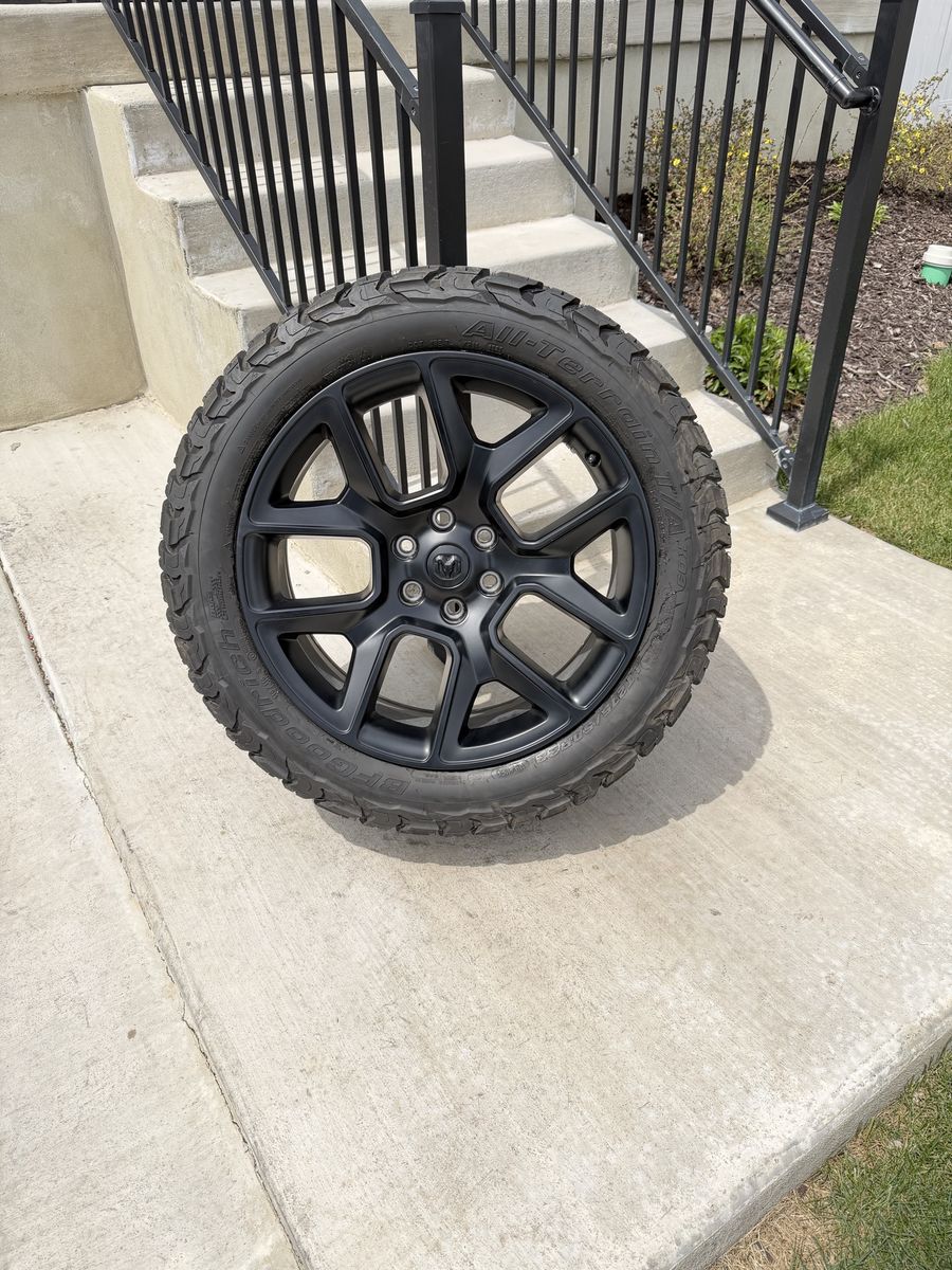 Dodge Ram 1500 Rims and Tires 275/50R22 Bfg Ko3