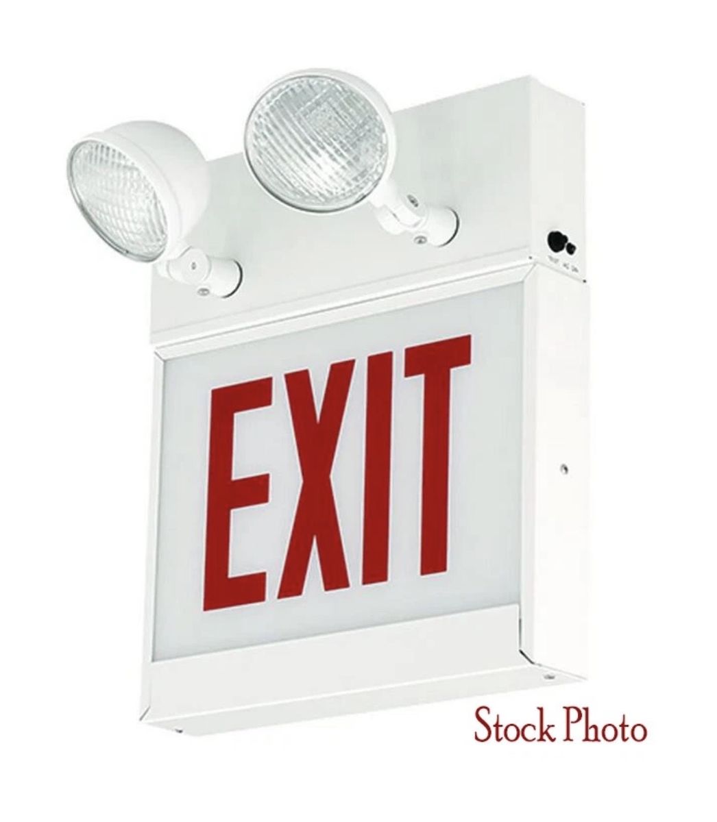 Compass Dual-Lite Steel Combination Exit sign