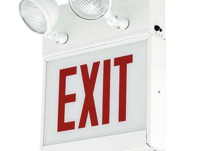 Compass Dual-Lite Steel Combination Exit sign