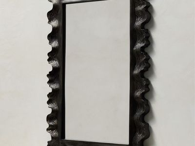 New Black Scalloped Wall Mirror Joon Loloi