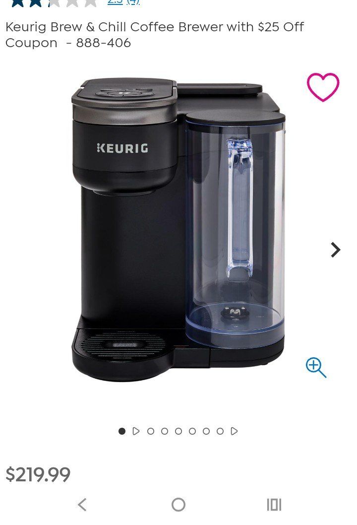 Keurig ice and hot single cup coffee machine