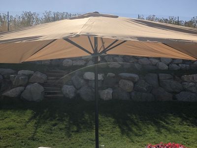 At Home Crank Rectangular Patio Umbrella