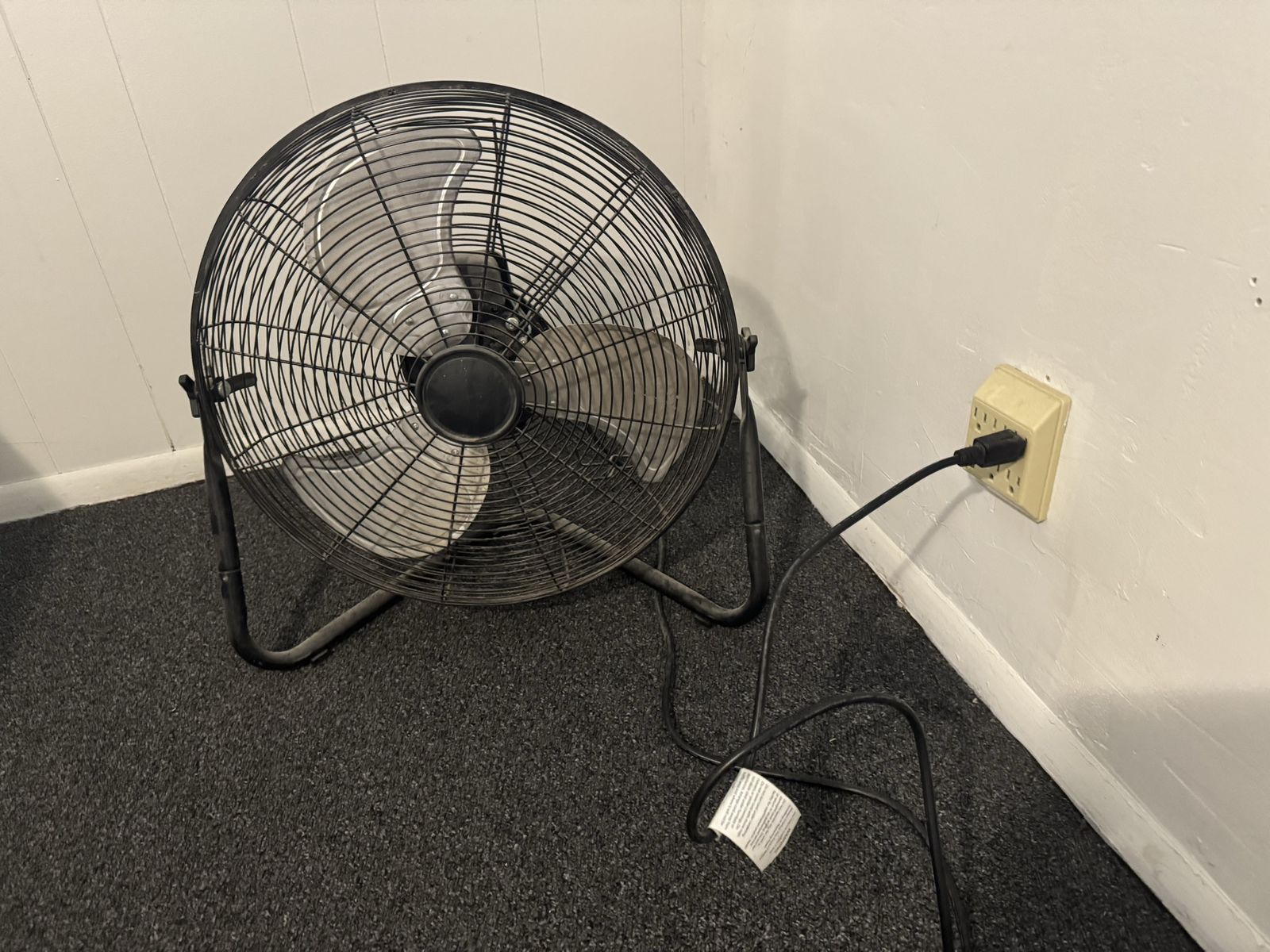 High-3 Velocity Tilting Metal Floor Fan - Black 20” 
