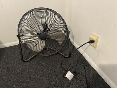 High-3 Velocity Tilting Metal Floor Fan - Black 20”