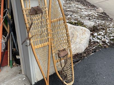 Vintage wooden snowshoes from the 1960s
