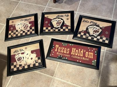 Man Cave Poker Game Room Pictures $80 All
