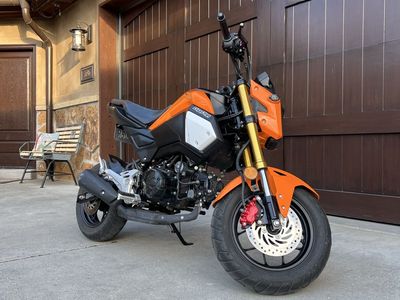 2020 Honda Grom 125cc MiniMOTO Motorcycle - Orange, Low Mileage, Excellent Condition