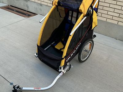 Burley Bee Single Child Bike Trailer - Mid-2000s Yellow/Black, Hitch Included