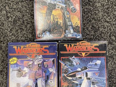 Vintage 1984 MPC Laser Warriors Model Kit Lot - Sky Viper, Laserfox, Phantom Intruder