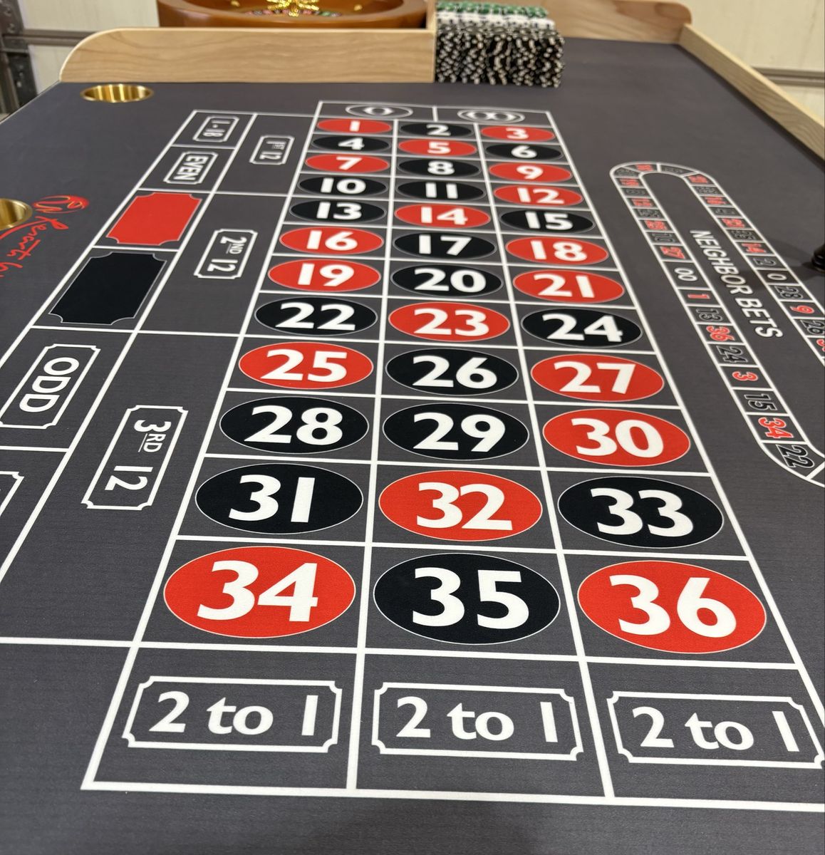 Resorts World At Sea Roulette Table with Wheel & 600 Chips - Casino Game
