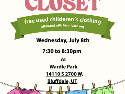 Free Used Children's Clothing Event - Bluffdale - July 8