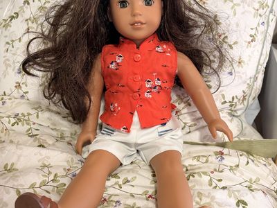 American Girl Doll Nanea 18" with Dark Hair and Brown Eyes - Wearing Summer Outfit