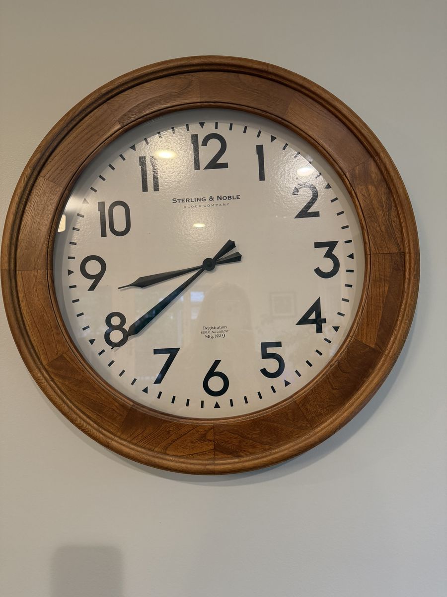 Large Wooden Clock