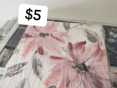 Abstract Pink Floral Canvas Wall Art Decor - Modern Home Decor