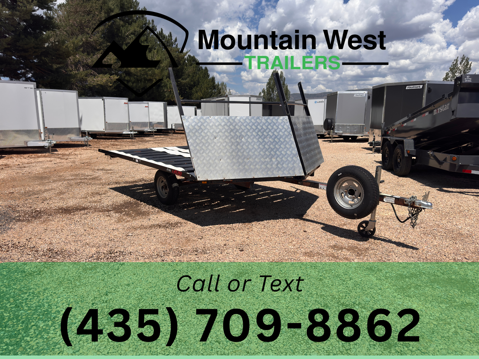 2022 Used Echo Trailers 11' Drive on Drive off Snow Trailer