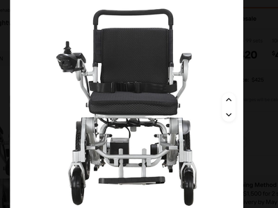 Brand New in box Aluminium Alloy Portable Lightweight Folding Foldable Power Wheel Chair