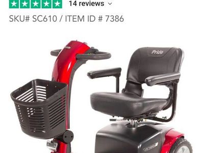 Pride Victory 10 3-Wheel Full-Size Mobility Scooter w/ Basket & Charger