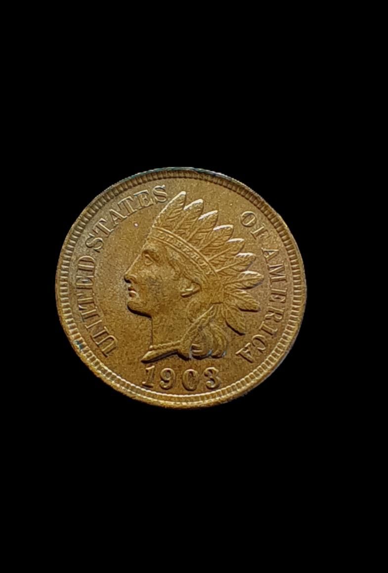 1903 Indian Head Cent Uncirculated! 4 Diamonds! A beautiful coin!