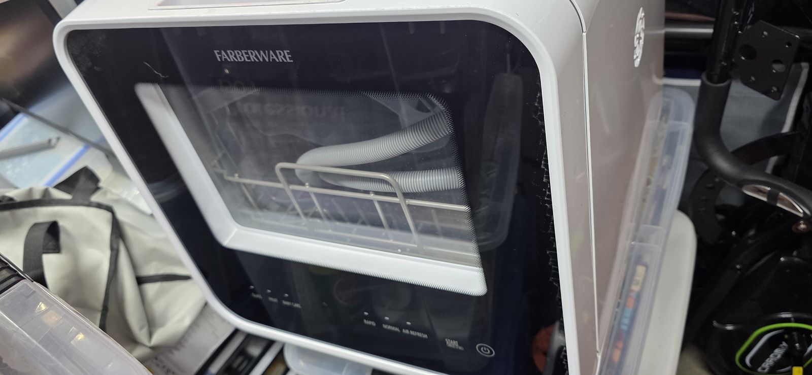 16.5 in. White Portable Countertop Dishwasher With 5-Liter Built-In Water Tank