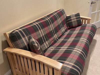 Craftsman Style Wood Futon Frame & Mattress - Great Condition