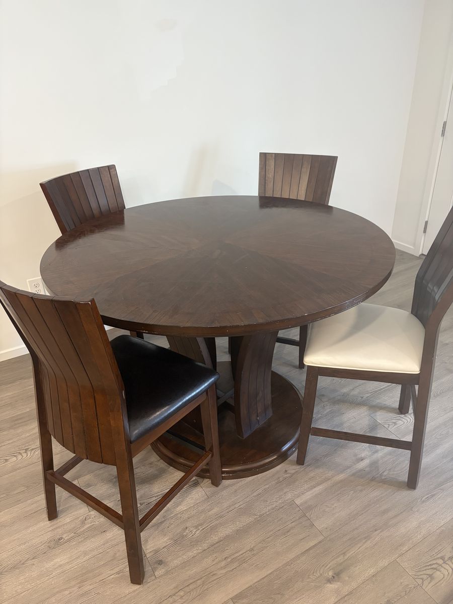 Solid Wood Table With 4 Chairs