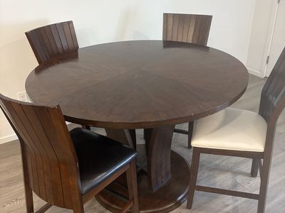 Solid Wood Table With 4 Chairs
