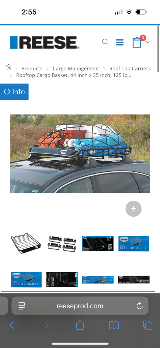 Rooftop cargo carrier