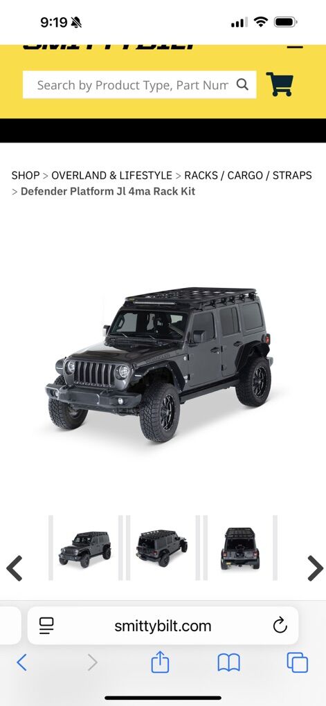 Smittybilt Roof Rack For Jeep Wrangler or Gladiato