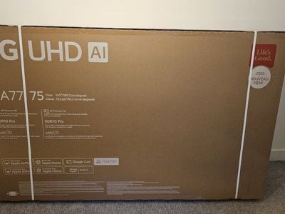 75" LG UHD AI TV - New