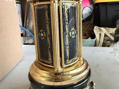 Vintage Swiss Reuge Dancing Ballerina Music Box Carousel Lipstick (Watch Video) 1950s-1960s