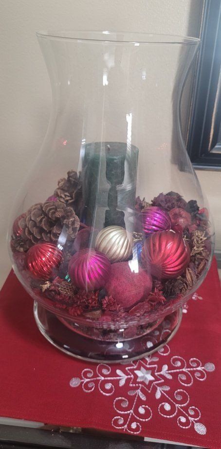 Large Clear Glass Hurricane Vase 15.9 Inch Tall - Hand Blown Italian Glass Centerpiece
