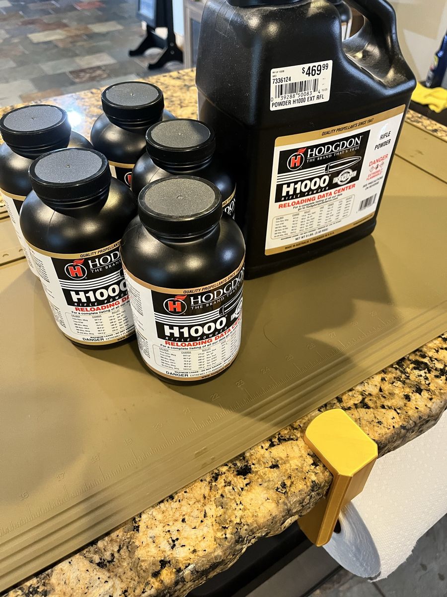 Hodgdon H1000 Extreme Extruded Rifle Powder - 1x 8lb & 5x 1lb Containers