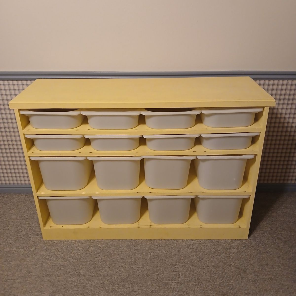 Yellow Toy Storage Organizer with Plastic IKEA  Bins Children's Furniture