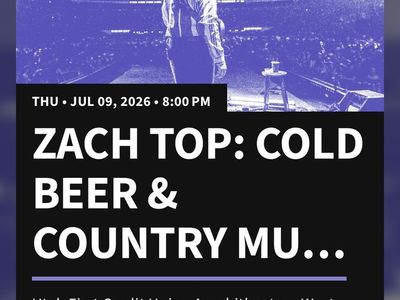Zach Top: Cold Beer & Country Music Tour 2026 - GA Tickets (2) - Utah First Credit Union Amp.